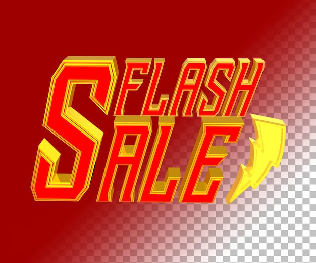 Flash sale 3d text