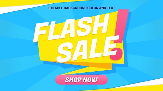 PSD flash sale banner template design