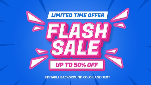 PSD flash sale banner template promotion