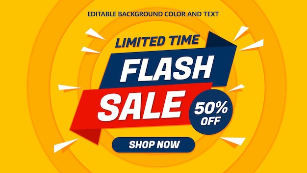 Flash sale banner template promotion