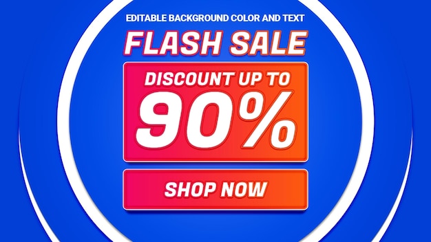 Раскрутка шаблона баннера flash sale