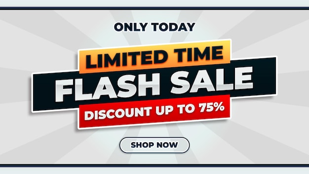 PSD flash sale banner template promotion