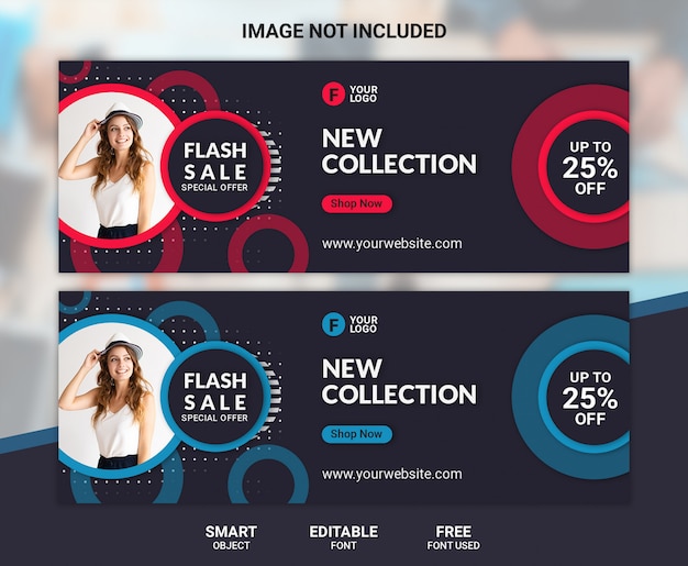 PSD flash sale banner template