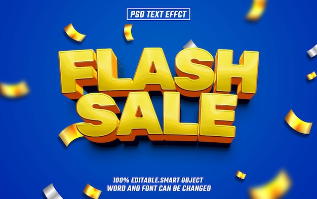Flash sale bewerkbare tekst lettertype effect 3d tekst voor titel