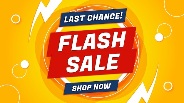 flash sale discount banner template promotion