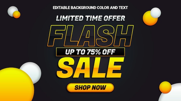 PSD flash sale discount banner template promotion