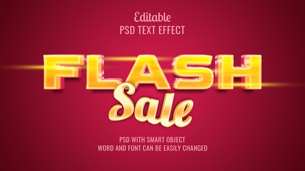 PSD flash sale editable text effect