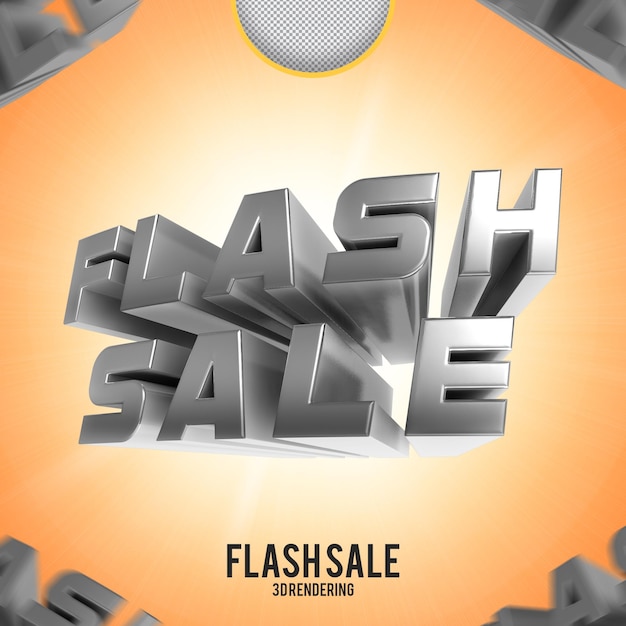 Flash sale goud 3d-rendering