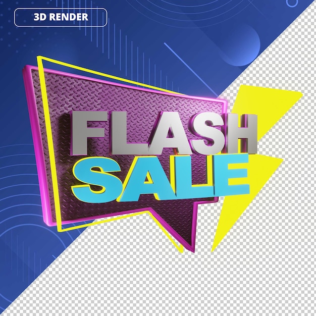 Flash sale label 3d баннер розовый