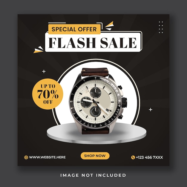 PSD flash sale social media post template