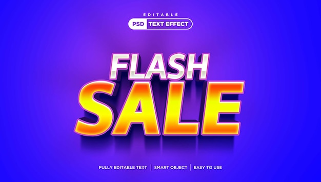 Flash Sale-stijl psd-teksteffectillustraties