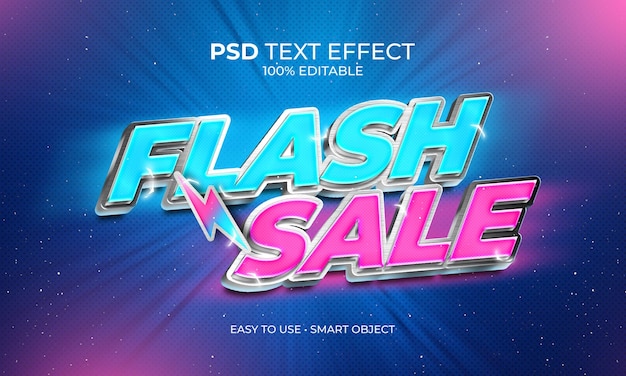 PSD effetto flash di testo in vendita