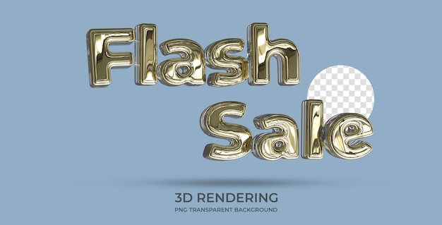 Flash sale text style 3d rendering transparent background 1