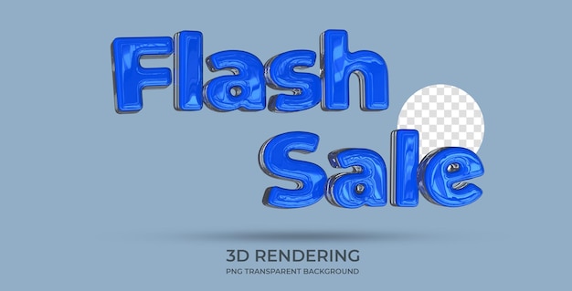 PSD flash sale text style 3d рендеринг прозрачный фон 1