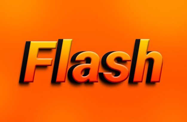 PSD flash tekst stijl effect