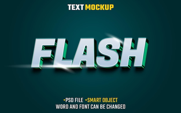 flash text effect 3d text font effect