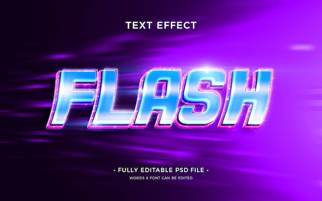 PSD flash  text effect