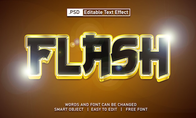 PSD flash text effect