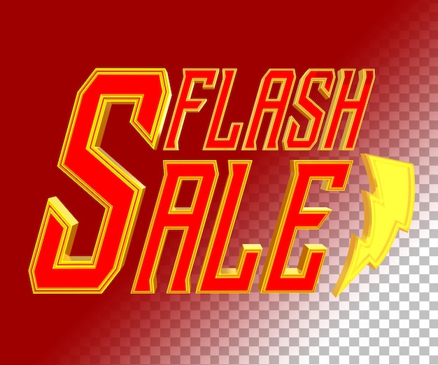 PSD flash verkoop 3d-tekst