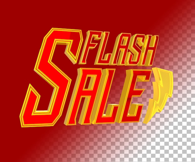 Flash verkoop 3D-tekst