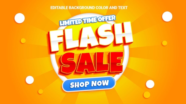 Flash verkoop korting banner sjabloon promotie