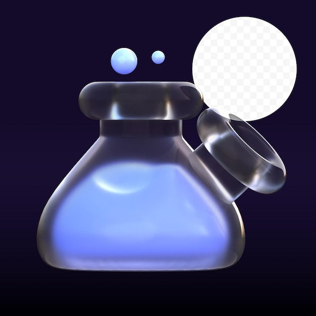 PSD flask_2 3d rendered image