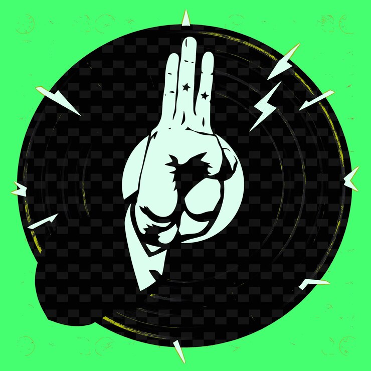 PSD flat 2d hand on heart showing patriotism silhouette sharp against stark b illustration us campaignl