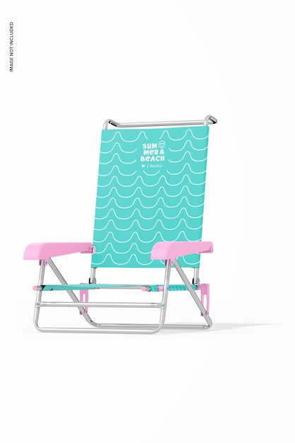 Mockup di sedia da spiaggia piatta