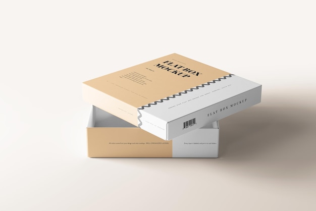 Flat box mockup