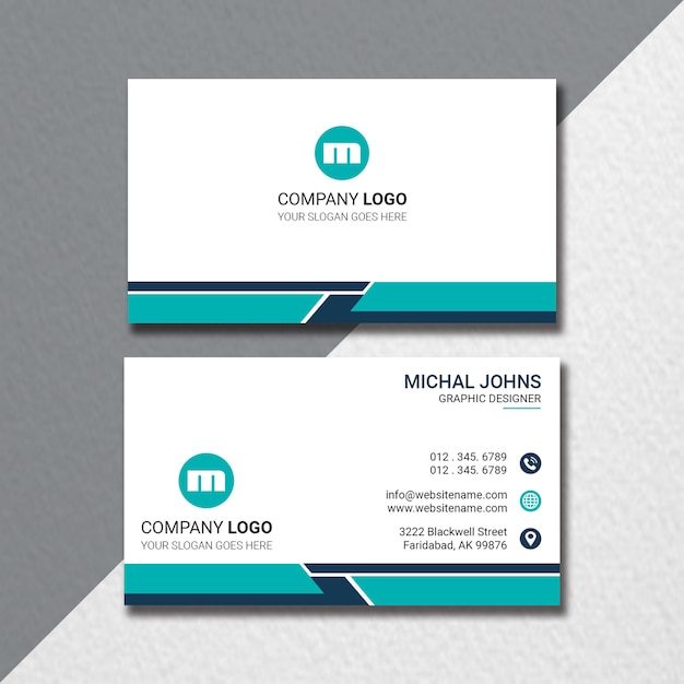 flat business card template