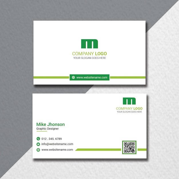 PSD flat business card template