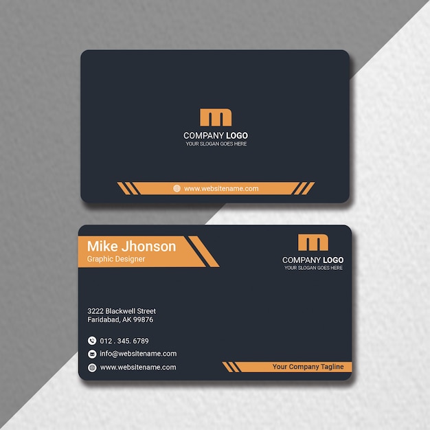 Flat business card