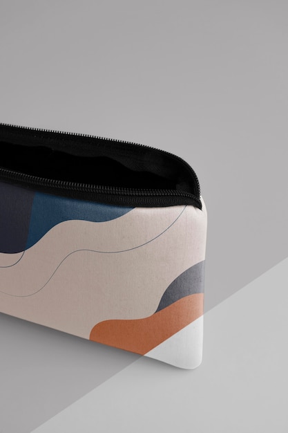 PSD flat canvas pouch mockup design