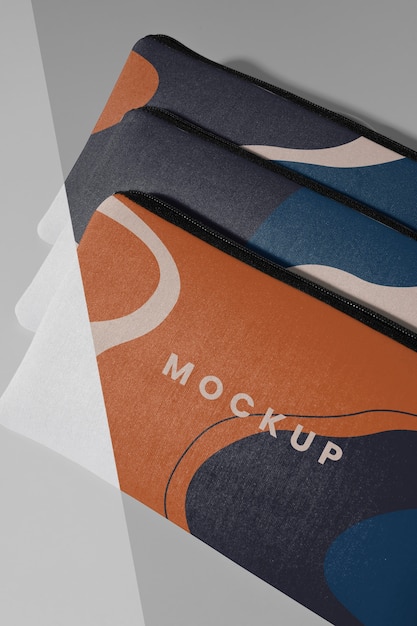 Flat canvas pouch mockup design