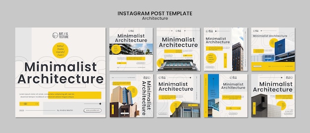 Flat design architecture template