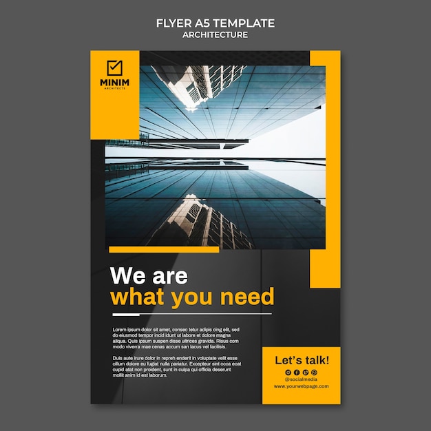 Flat design arkitektur mal