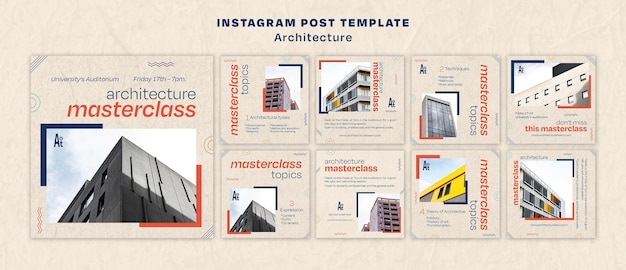 Flat design arkitektur mal