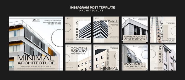 Flat design arkitektur mal