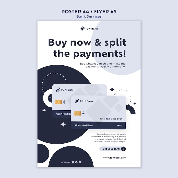 flat design bank services template