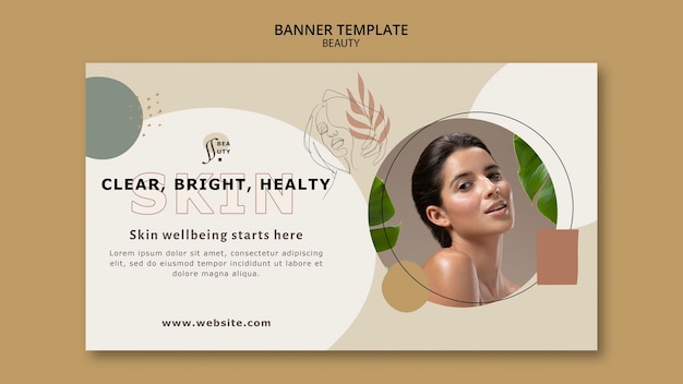 PSD flat design beauty banner template