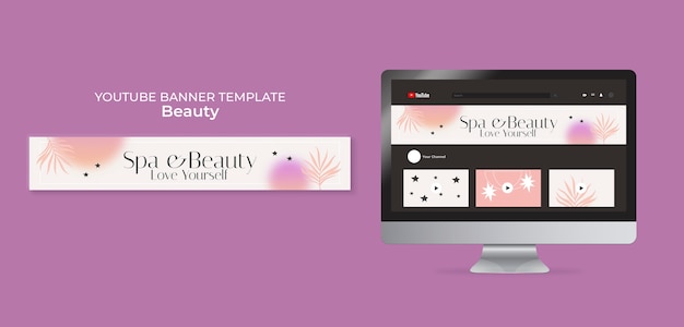 PSD flat design beauty design template