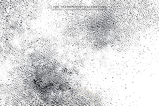 PSD flat design black and white halftone on transparent background