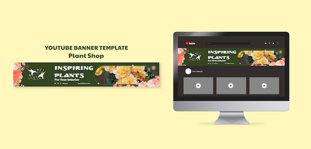 PSD flat design botanic garden template