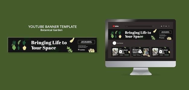 flat design botanical garden template