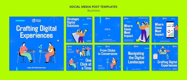 Flat design business template design