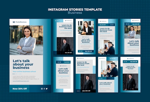 Flat design business template