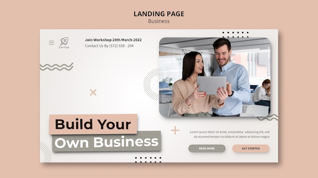 Flat design business template