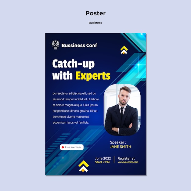 PSD flat design business template