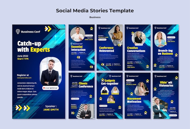 Flat design business template