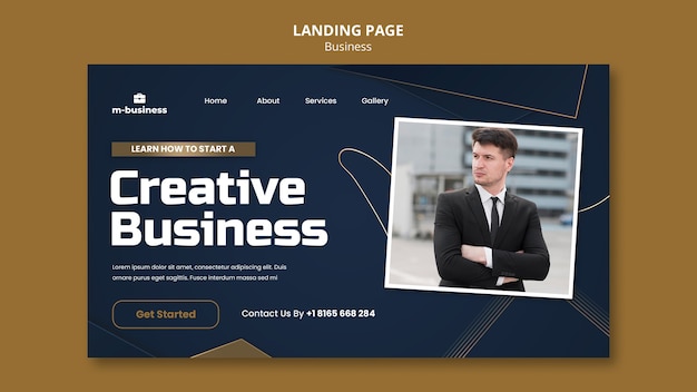 PSD flat design business template